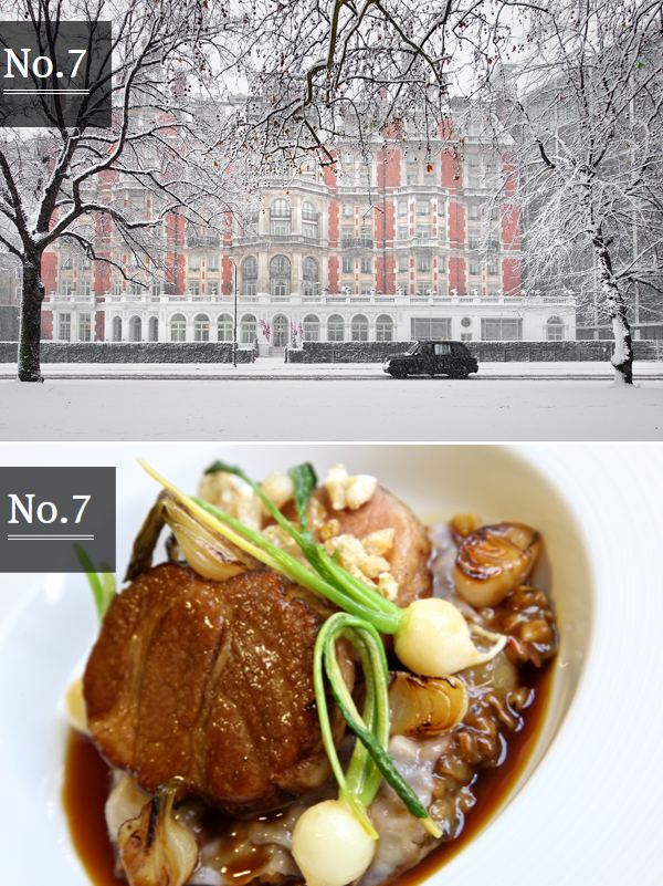 英國(guó)餐廳Dinner by Heston Blumenthal Restaurant位于第七位
