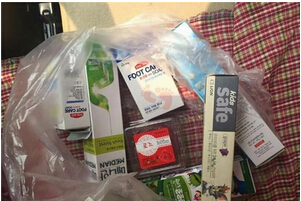 萬先生在青島陽光百貨購買的進口商品
