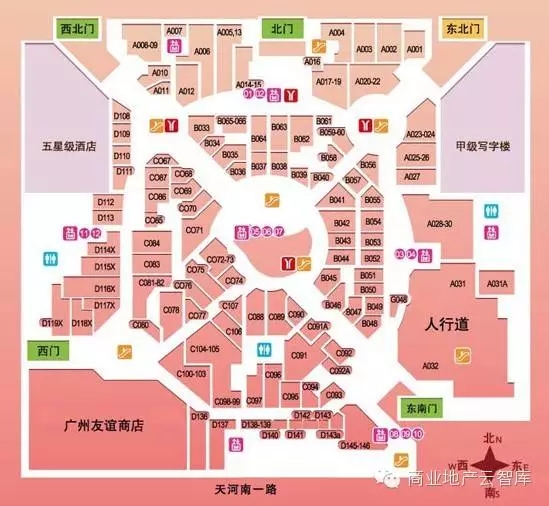 正佳廣場平面示意圖