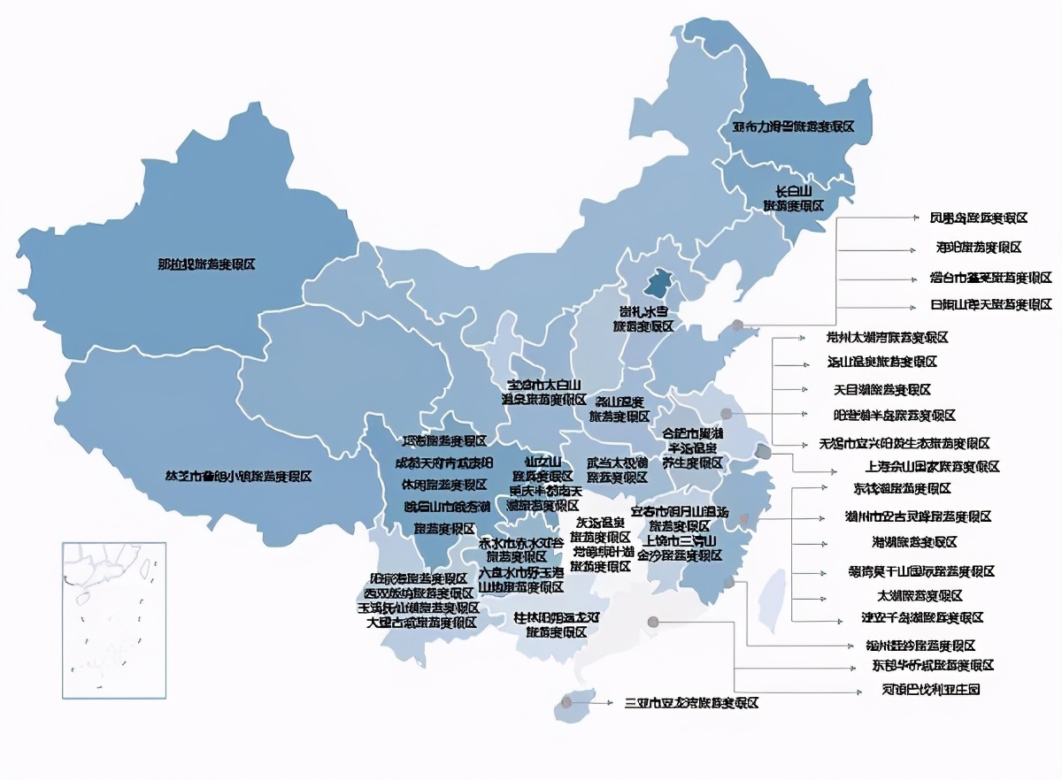 國(guó)內(nèi)45個(gè)國(guó)家級(jí)旅游度假區(qū)分析